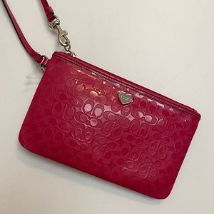Coach Wristlet Pouch - Fuchsia